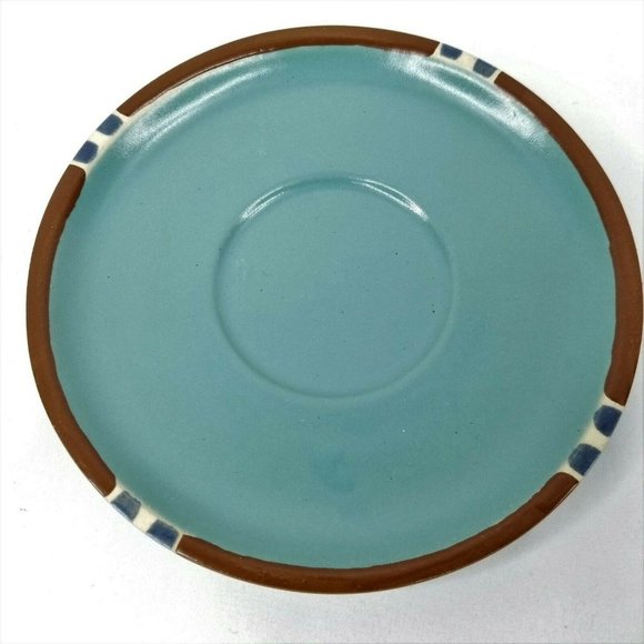2 Dansk Mesa Cup and Saucer Sets Turquoise Stoneware Southwestern Retired Brown - Picture 5 of 9